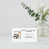 Eenvoudige Lawn Care Landscaping Logo Visitekaartje (Staand voorkant)