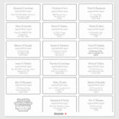 Eenvoudige Leaf bruiloft Gast Adresetiketten Sticker (Vel)