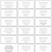 Eenvoudige Leaf bruiloft Gast Adresetiketten Sticker (Voorkant)