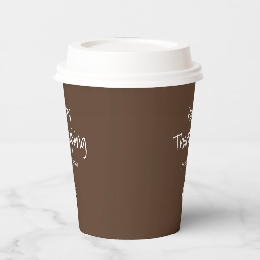 Eenvoudige Leaf Modern Family Thanksgiving Papieren Bekers (Links)