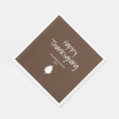 Eenvoudige Leaf Modern Family Thanksgiving Servet (Hoek)