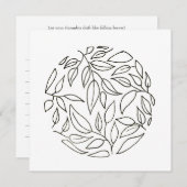 Eenvoudige Leaf Outline Kaarten met Journal (Voorkant / Achterkant)