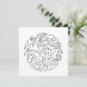 Eenvoudige Leaf Outline Kaarten met Journal (Staand voorkant)