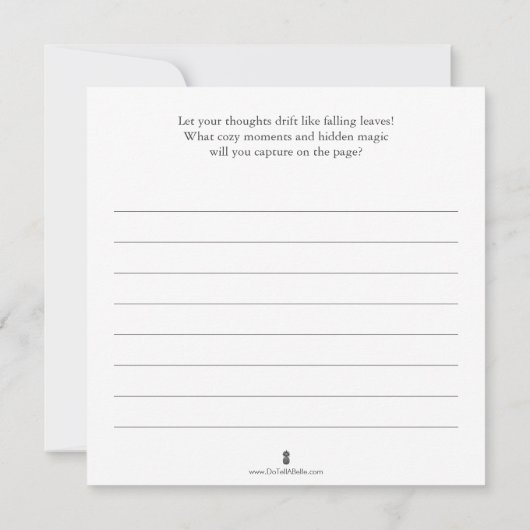 Eenvoudige Leaf Outline Kaarten met Journal (Achterkant)