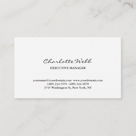 Eenvoudige leerling-consultant voor klassiek scrip visitekaartje (Voorkant)