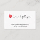 Eenvoudige leerlinge Rode Apple Visitekaartje (Voorkant)