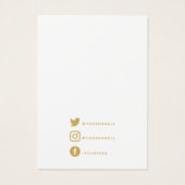 Eenvoudige leeskaart voor goudhouder visitekaartje (Achterkant)