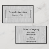 Eenvoudige legance: witte wood zwart visitekaartje (Voorkant / Achterkant)