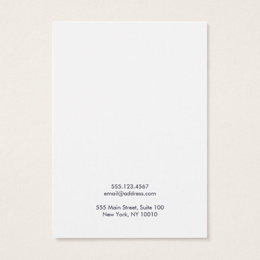 Eenvoudige legant Branch Navy die Display Kaart ve (Achterkant)