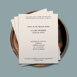 Eenvoudige legant Faux Metal Makeup Artist Flyer