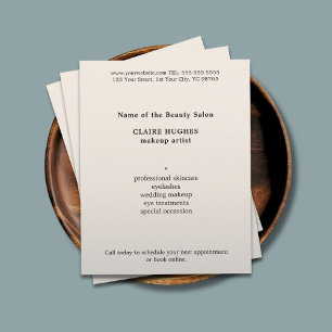 Eenvoudige legant Faux Metal Makeup Artist Flyer