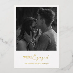 Eenvoudige legant-fotoservice Gold Folie Uitnodiging