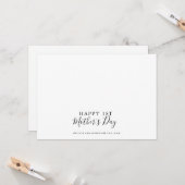 Eenvoudige legant-kalligrafie 1e Moederdag-kaart Kaart (Voorkant / Achterkant in situ)