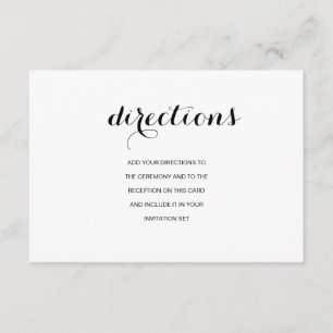 Eenvoudige legant moderne huwelijksdirectiekaart informatiekaartje