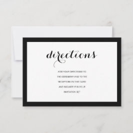 Eenvoudige legant moderne huwelijksdirectiekaart kaart