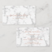 Eenvoudige legant Roos Gold Marble Visitekaartje (Voorkant / Achterkant)