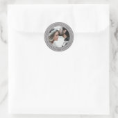 Eenvoudige legant Save the Date Wedding Gray Ronde Sticker (Tas)