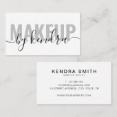 Eenvoudige legant Script Makeup Artist Visitekaartje (Voorkant / Achterkant)
