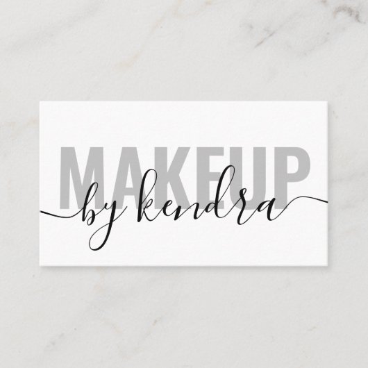 Eenvoudige legant Script Makeup Artist Visitekaartje (Voorkant)