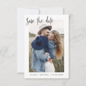 Eenvoudige legant slaat de datum-fotominimalist op save the date (Voorkant)