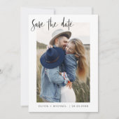 Eenvoudige legant slaat de datum-fotominimalist op save the date (Voorkant)
