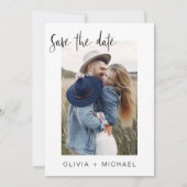 Eenvoudige legant slaat de datum-fotominimalist op save the date (Voorkant)