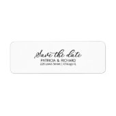 Eenvoudige legant slaat het adres van de datumteru etiket (Voorkant)