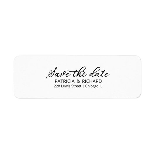 Eenvoudige legant slaat het adres van de datumteru etiket (Voorkant)