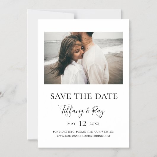 Eenvoudige legant sparen de Datum Magnetische Uitn Uitnodiging (Voorkant)