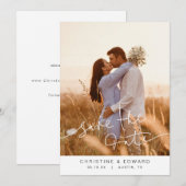 Eenvoudige legant Sparen de de fotokaart van het d Kaart (Voorkant / Achterkant)