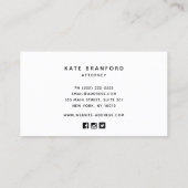 Eenvoudige legant voeg je Logo gouden rand toe Visitekaartje (Achterkant)