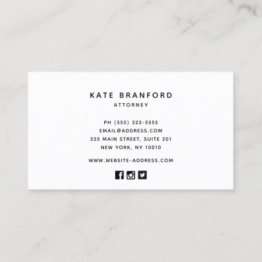 Eenvoudige legant voeg je Logo gouden rand toe Visitekaartje (Achterkant)