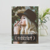 Eenvoudige legante Afstudeerder Overlay Name | Fot Kaart (Staand voorkant)