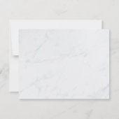 Eenvoudige legante begrafenis bedankt kaart | Marm (Achterkant)