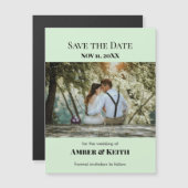 Eenvoudige legante bruiloft bespaart de Datum groe (Voorkant / Achterkant)