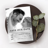 Eenvoudige legante bruiloft bespaart de datum kaart