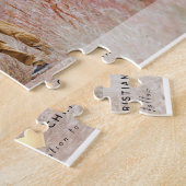 Eenvoudige legante bruiloft bespaart de Uitnodigin Legpuzzel (Zijkant)