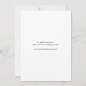 Eenvoudige legante foto-overlay bruiloft bewaart d kaart (Achterkant)