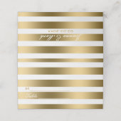 Eenvoudige legante Gold Stripes Plaatskaartje (Buitenkant ongevouwen)