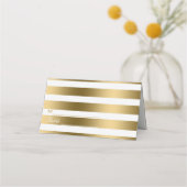 Eenvoudige legante Gold Stripes Plaatskaartje (Voorkant)