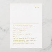 Eenvoudige legante goudtekst folie uitnodiging (Voorkant)