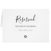 Eenvoudige legante kalligrafie Gereserveerd bruilo (Achterkant Horizontaal)