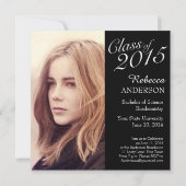 Eenvoudige legante klasse van de uitnodiging tot h (Achterkant)