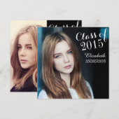 Eenvoudige legante klasse van de uitnodiging tot h (Voorkant / Achterkant)