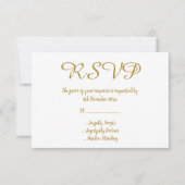 Eenvoudige legante marmer Gold All Occassion RSVP Kaart (Voorkant)
