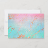 Eenvoudige legante marmer Gold All Occassion RSVP Kaart (Achterkant)