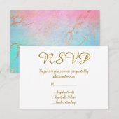 Eenvoudige legante marmer Gold All Occassion RSVP Kaart (Voorkant / Achterkant)