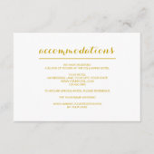 Eenvoudige legante moderne huwelijksaccommodatie informatiekaartje (Voorkant)