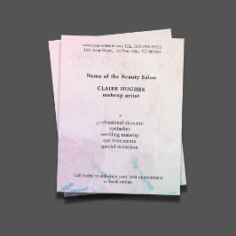 Eenvoudige legante pasta Makeup artiest Flyer