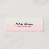 Eenvoudige legante pasta Makeup artiest Mini Visitekaartje (Voorkant)